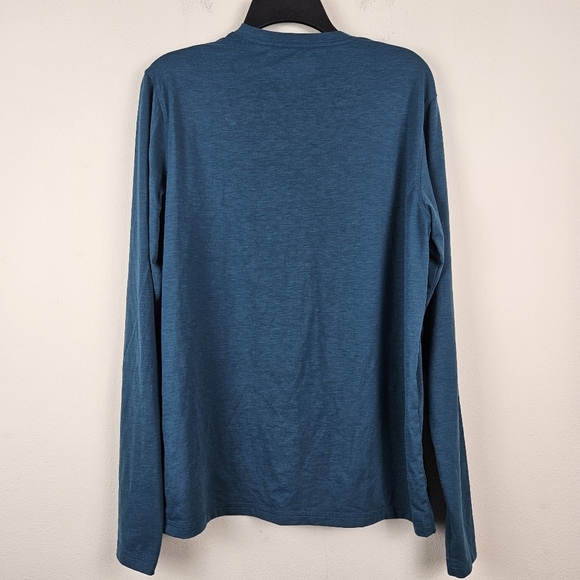 Outerknown active long Sleeved Shirt tee Size Medium Teal - Picture 5 of 7